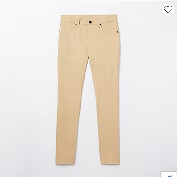 Nwt Stylus 5 Pocket Mens Slim Fit Flat Front Pants in gold dust - Picture 3 of 4